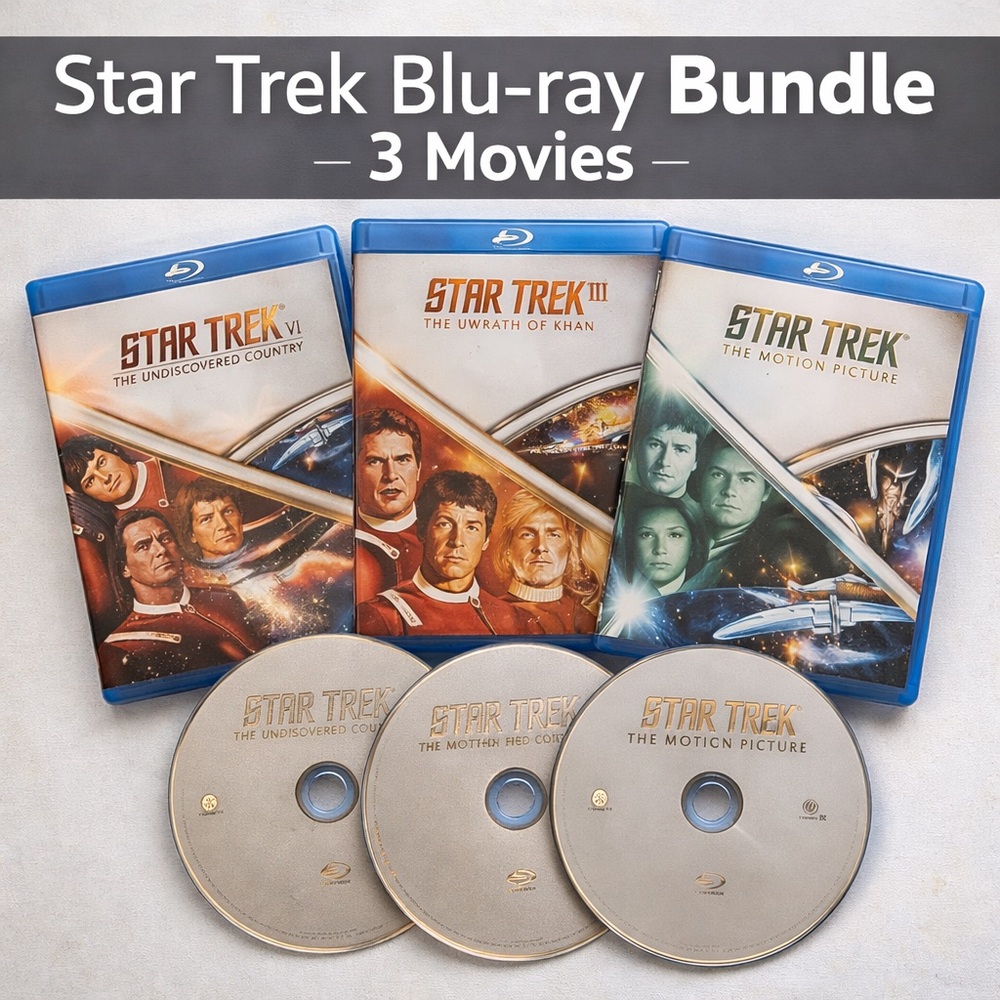 “Star Trek Blu-ray Lot – Wrath of Khan + Motion Picture + Undiscovered Country